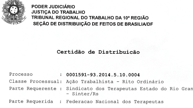 certidão de distribuição